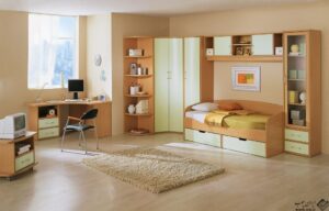 modern-wooden-childrens-bedroom-decoration-wooden-parquet-furniture-desk