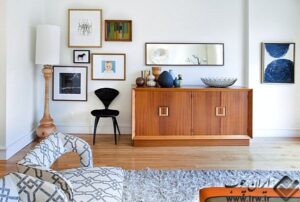 Wooden-credenza-with-Mid-Century-style1