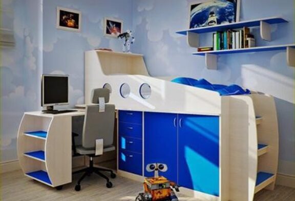 نمونه های دکوراسیون و طراحی اتاق خواب کودک برای اتاق های کوچک