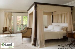 Beautiful-Four-Poster-Beds-Decor-with-White-Headboard-Accents