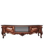 میز تلویزیون آراد سلطنتی منبت چوب راش جزئیات منبت میز تلویزیون آراد, نمای نزدیک صفحه رویی میز تلویزیون چوبی, میز تلویزیون کلاسیک آراد در رنگ سفارشی