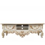 میز تلویزیون آرمیتا منبت شده، چوب راش ترکیه‌ای، تولید ایران چوب