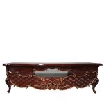 میز تلویزیون سلطنتی السانا چوب راش ایران چوب - قهوه‌ای سر گل ورق طلا